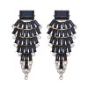 E-6066 Multi color geometric gem pendant earrings are suitable for women's Bohemian summer party jewelry gifts