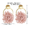 E-6067 European and American exaggerated three-dimensional handmade tassel simulation circle flower earrings