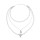 N-7486 Punk Silver Color Multilayers Long Chain Women Hip Hop Coin Bells Pendant Necklaces Party Jewelry