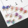 E-6072 Glass Ball Ear Stud Rhinestone Flower Double Face Stud Earrings for Girls