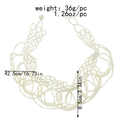 N-7493 Fashion sexy white rice bead necklace ladies clavicle decoration beautiful necklace jewelry