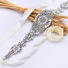 N-7495 Wedding Accessories Crystal Wedding Belt Satin Rhinestone Evening Prom Dress Belt Bridal Ribbon Sash Bridesmaids Women
