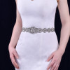 N-7499 Crystal wedding belt hair accessories dual-use satin surface rhinestone bridal satin ribbon S waist belt wedding accessories prom dress accessories