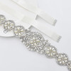 N-7499 Crystal wedding belt hair accessories dual-use satin surface rhinestone bridal satin ribbon S waist belt wedding accessories prom dress accessories