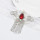 N-7500 New Design Ruby Crystal Bridal Garters Rhinestone White Lace Garters for Wedding Accessories