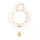 N-7510 Layered Artificial Pearl Choker Necklaces for Women Star Rose Pendant Necklace Link Chain