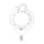 N-7510 Layered  Artificial Pearl Choker Necklaces for Women Star Rose Pendant Necklace  Link Chain