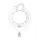 N-7510 Layered Artificial Pearl Choker Necklaces for Women Star Rose Pendant Necklace Link Chain