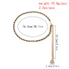 N-7509 Women Fashion Belly Belt Hip High Waist Gold Narrow Metal Chain Chunky Fringes Crystal Diamond Waist Chain Belt