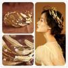 F-0865 Metal Products Pearl Gold Leaf Plastic Headdress Ladies Wedding Party Performance Jewelry Accessories