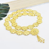 N-7514 Fashion Bohemian Gold Metal Belly Chains Carved Flower Bikini Dance Waist Chain Festival Body Jewelry