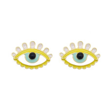E-6075 Boho Eye Stud Earrings for Women Teen Girls  Colorful Enamel Cute Earrings Jewelry Gifts for Her