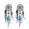 E-4470 Bohemia Statement Earring Feather Acrylic Stone Long Metal Tassel Handmade Resin Beaded Pendant Drop Dangle Earrings for Women Jewelry