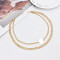 N-7520 Layered Gold Silver Link Choker Necklaces for Women Star Coin Pendant Necklace Link Chain