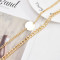 N-7520 Layered Gold Silver Link Choker Necklaces for Women Star Coin Pendant Necklace Link Chain