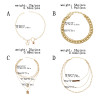 N-7521 4Styles Multilayers Pearl Star Geometric Gold Chain Necklaces for Women Bohemian Party Jewelry Gift