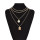 N-7521 4Styles Multilayers Pearl Star Geometric Gold Chain Necklaces for Women Bohemian Party Jewelry Gift