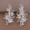 F-0876 A pair of European and American hot-selling leaf pearl hairpin bridal rhinestone hairpin headdress set