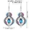 E-6091 Bohemian Earrings for Women Classic Antique Silver Plating Rhinestone Female Popular Natural dangle Flower Earrings
