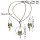 N-7527 Bohemian style vintage bronze flower and bird turquoise pendant brown suede chain necklace earrings jewelry set