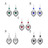 E-6096 New Fashion Geometric Flower Crystal Drop Dangle Earrings for Women Bohemian Party Jewelry Gift