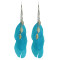 E-6098 Boho Multiple Colour Feather Dangle Earrings for Women Lightweight Long Tassel  Party Jewelry Gift