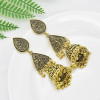 E-6099 Indian ethnic style vintage gold and silver metal pendant women's hollow earrings Bohemia style geometric engraving ethnic earrings