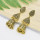 E-6099 Indian ethnic style vintage gold and silver metal pendant women's hollow earrings Bohemia style geometric engraving ethnic earrings