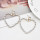 E-6105 Fashionable simple European and American style exaggerated heart-shaped diamond earrings