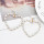 E-6105 Fashionable simple European and American style exaggerated heart-shaped diamond earrings