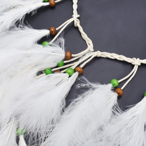 F-0874 Bohemian Style Feather Headband Hair Ornament Beads Feather Headdress Handmade Jewelry Headdress