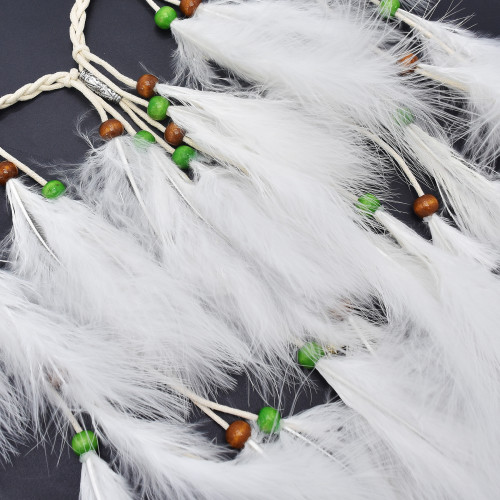 F-0874 Bohemian Style Feather Headband Hair Ornament Beads Feather Headdress Handmade Jewelry Headdress