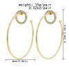 E-6108 New simple large circle gold silver diamond earrings European and American fashion show thin face jewelry