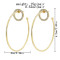 E-6108 New simple large circle gold silver diamond earrings European and American fashion show thin face jewelry