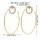 E-6108 New simple large circle gold silver diamond earrings European and American fashion show thin face jewelry