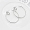 E-6108 New simple large circle gold silver diamond earrings European and American fashion show thin face jewelry