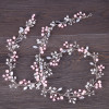 F-0877 Romantic Pink Pearl Crystal Headbands for Bridal Handmade Wedding Engagement Hair Accessories