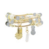 B-1110 3Pcs/Set Bohemian Beach Acrylic Beads Flower Moon Star Lock Charms Bracelets For Women Party Jewelry Gift