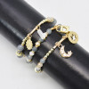 B-1110 3Pcs/Set Bohemian Beach Acrylic Beads Flower Moon Star Lock Charms Bracelets For Women Party Jewelry Gift