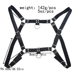 N-7531 3 styles newly arrived punk black leather bondage belt body girdle belt body chain male body sexy game jewelry