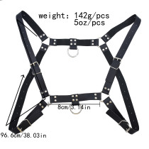 N-7531 3 styles newly arrived punk black leather bondage belt body girdle belt body chain male body sexy game jewelry