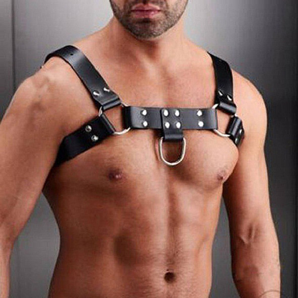 N-7531 3 styles newly arrived punk black leather bondage belt body girdle belt body chain male body sexy game jewelry