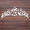 F-0878 Bride Pearl Zircon Handmade Crown Silver Branch Princess Crown Tiara Crown Headband Birthday Crown Hair Accessories