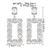 E-6110 New Trendy Geometric Crystal Rhinestone Drop Earrings for Women Bridal Wedding Party Summer Jewelry Gift