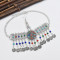 F-0880 Women Colorful Beads Coin Tassel Belly Dance Head Chain Costume Gypsy Maang Tikka Costume Jewelry