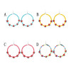 E-6111 New rice beads watermelon slice earrings hoop Bohemian ethnic exaggerated big circle earrings summer refreshing beach party jewelry
