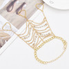 B-1111 Bohemian Style Personality Crown Rhinestone Overlap Chain Bracelet Women's Party Jewelry Gift