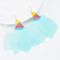 E-6115 Fashion Boho Parrot Birds Drip Oil Feather Dangle Drop Earrings for Women Party Statement Jewelry Gift