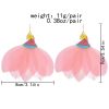 E-6115 Fashion Boho Parrot Birds Drip Oil Feather Dangle Drop Earrings for Women Party Statement Jewelry Gift