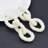 E-6116 Bohemian Resin Beads Dangle Earrings Handmade Statement Geometric Big Drop Earrings For Women Jewelry